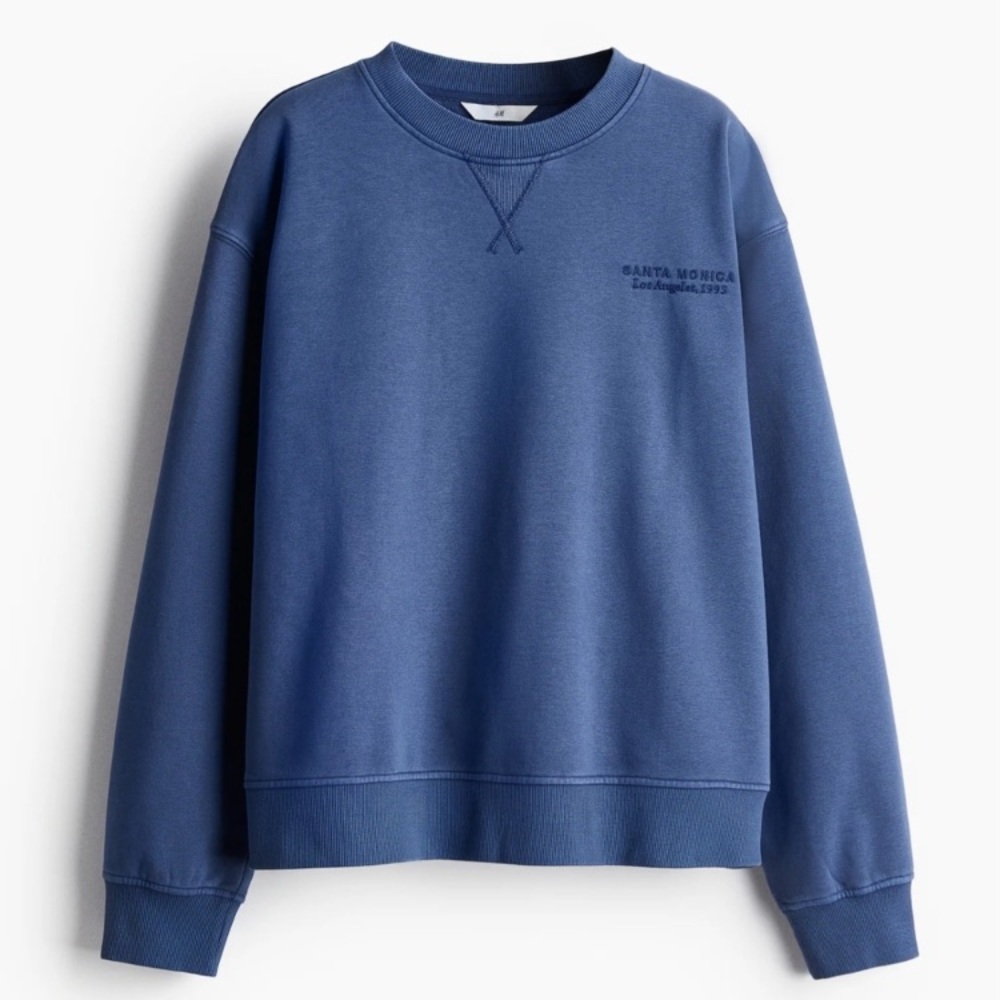 H&M Santa Monica, California Blue Sweatshirt - size M - NWT